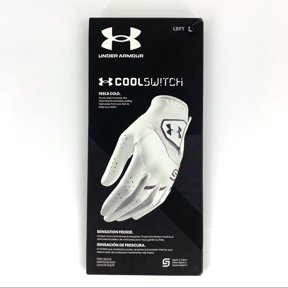 Under Armour NWT Cool Switch Spieth Jr. Edition Golf Glove, Junior Left Large